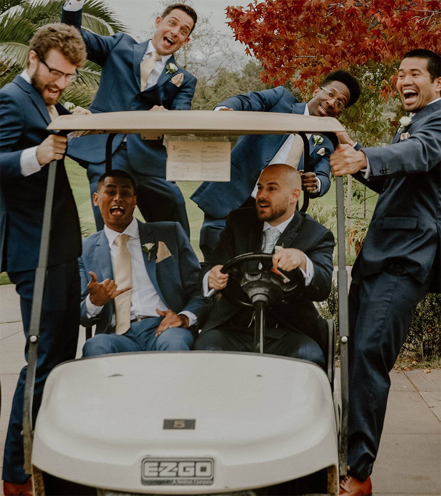 Sneaking a couple holes of golf in at my wedding