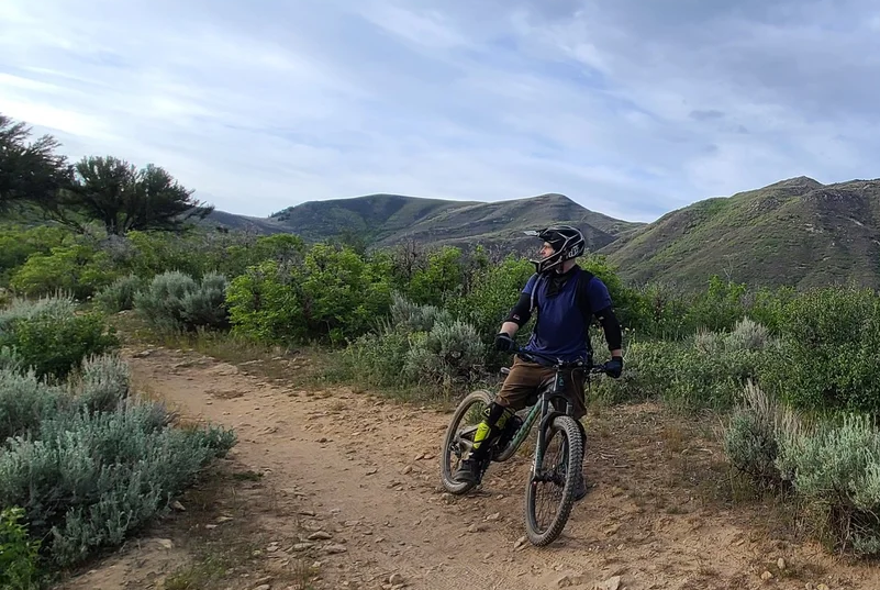 Mountain biking on a trail in Utah