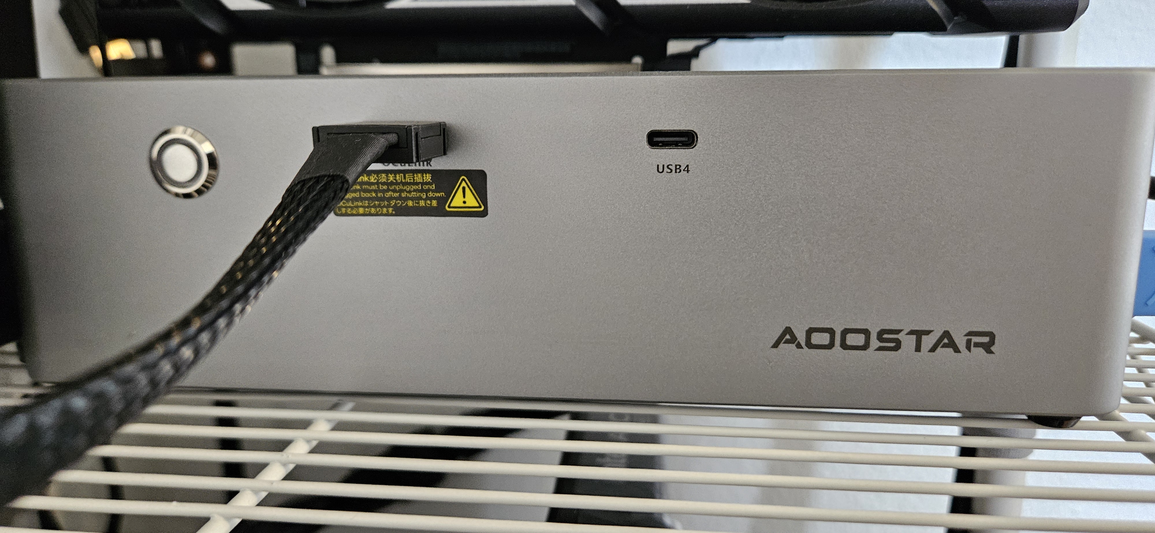 AOOSTAR AG02 OCuLink eGPU dock in the home lab